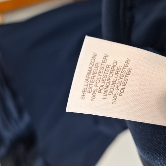 Liz Claiborne Tulip Dress Off White and Navy Blue Size 10 - Picture 9 of 16